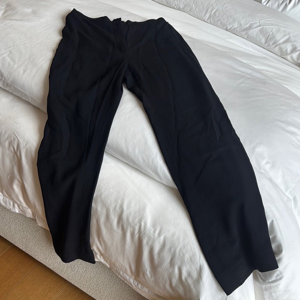 Christian Dior Haute Couture Silk Lined Black Tailored Pants